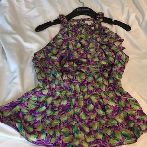 Multicolored sleeveless blouse